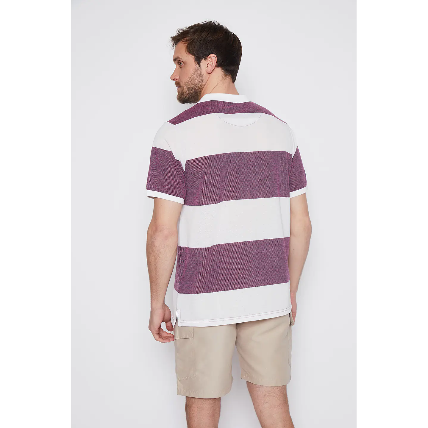 Polera Hombre Manga Corta Burdeo Familyshop 3