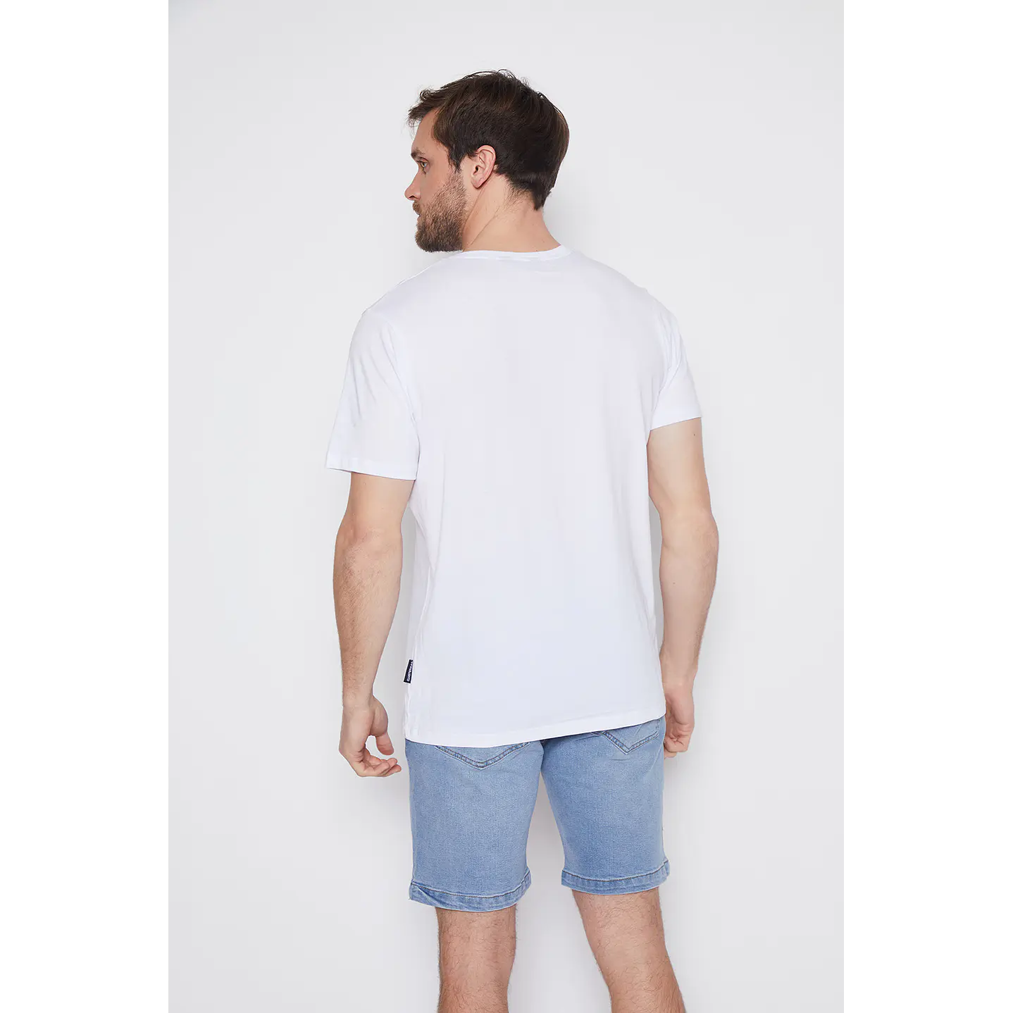 Polera Hombre Cuello V Blanco Familyshop 3
