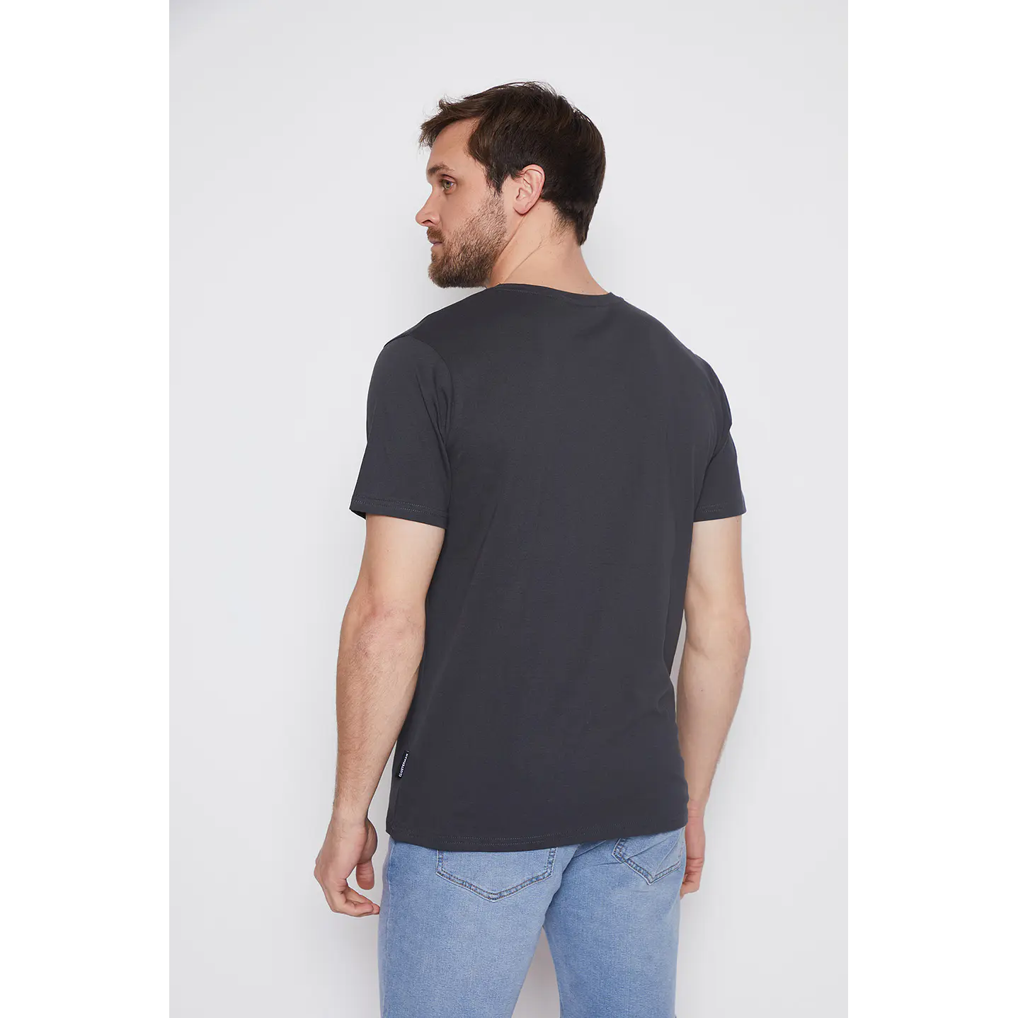 Polera Hombre Cuello V Acero Familyshop 3