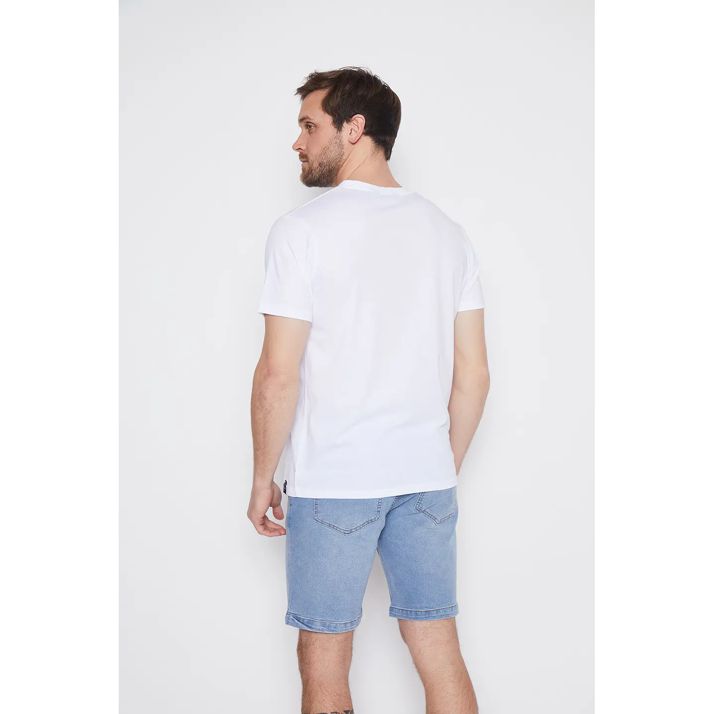 Polera Hombre Botones Blanco Familyshop 3