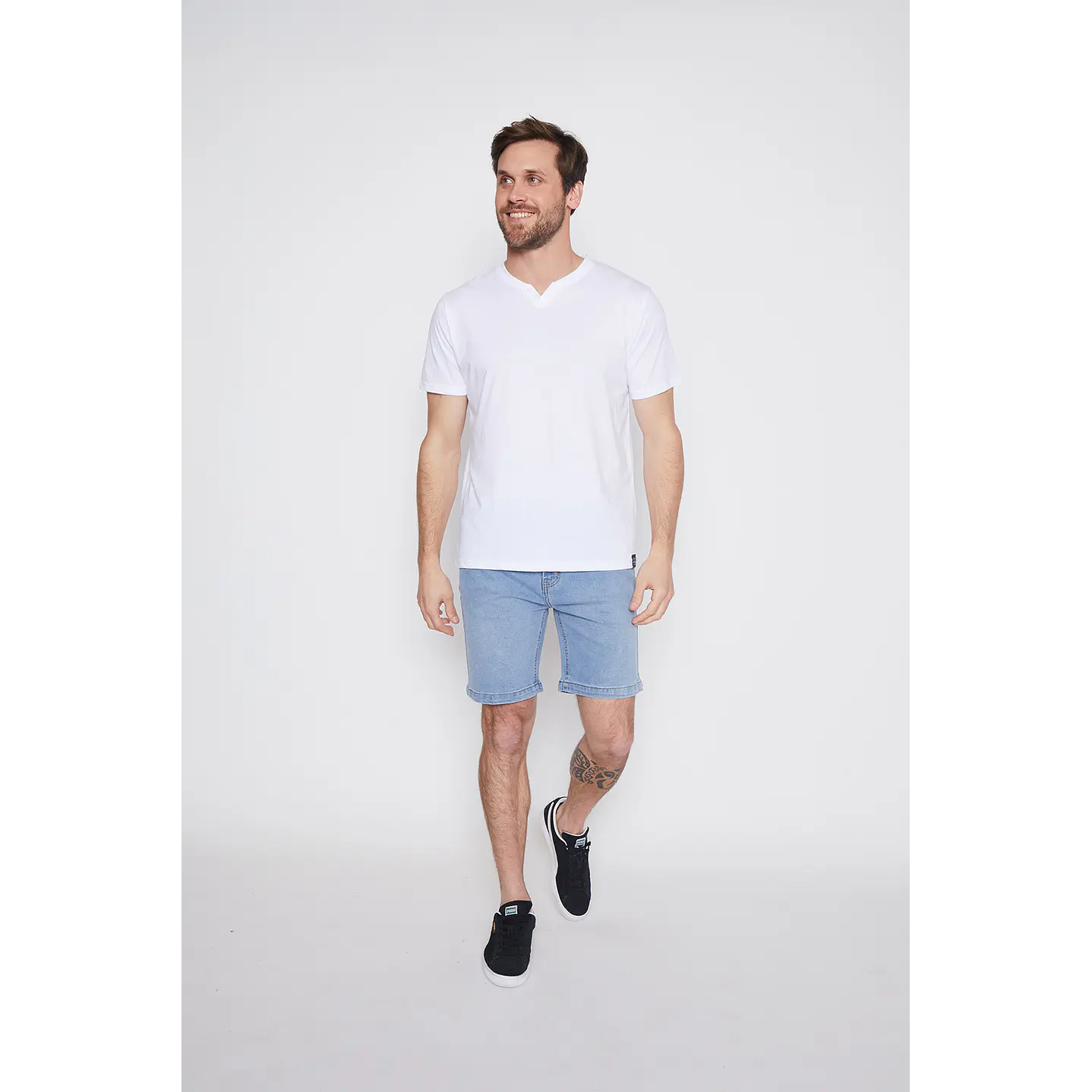 Polera Hombre Botones Blanco Familyshop 2