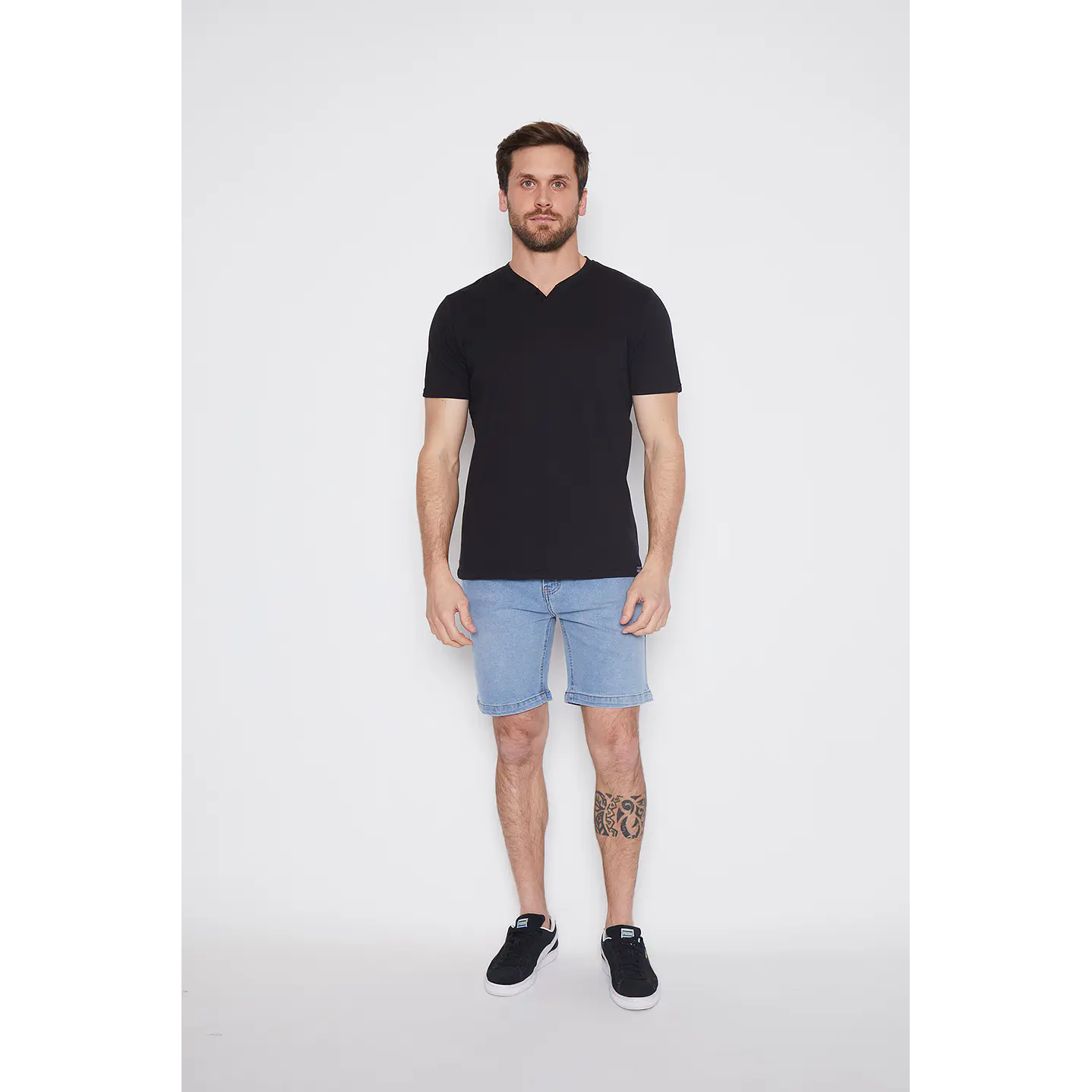 Polera Hombre Botones Negro Familyshop 2