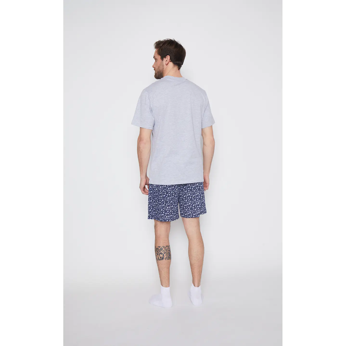 Pijama Corto Hombre Punto Gris Family Shop 4