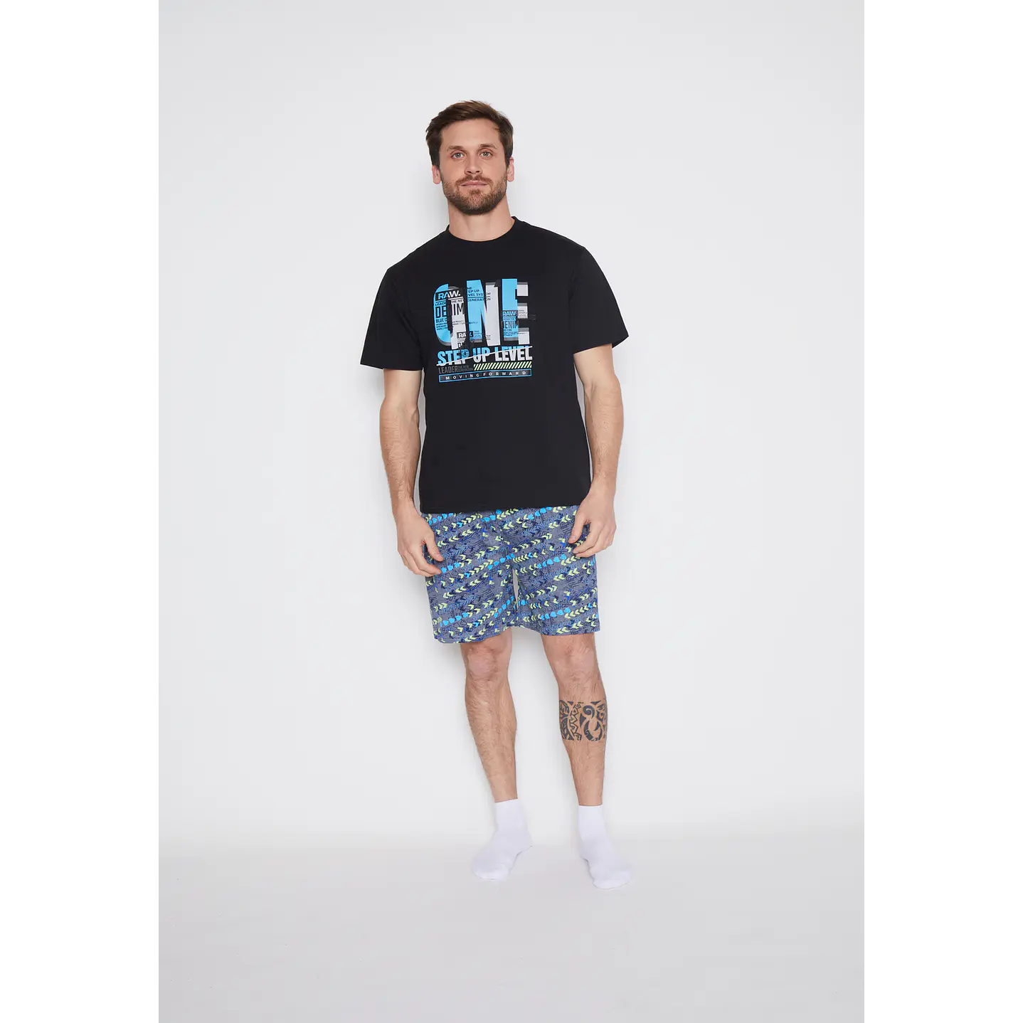 Pijama Corto Hombre One Negro Family Shop 1