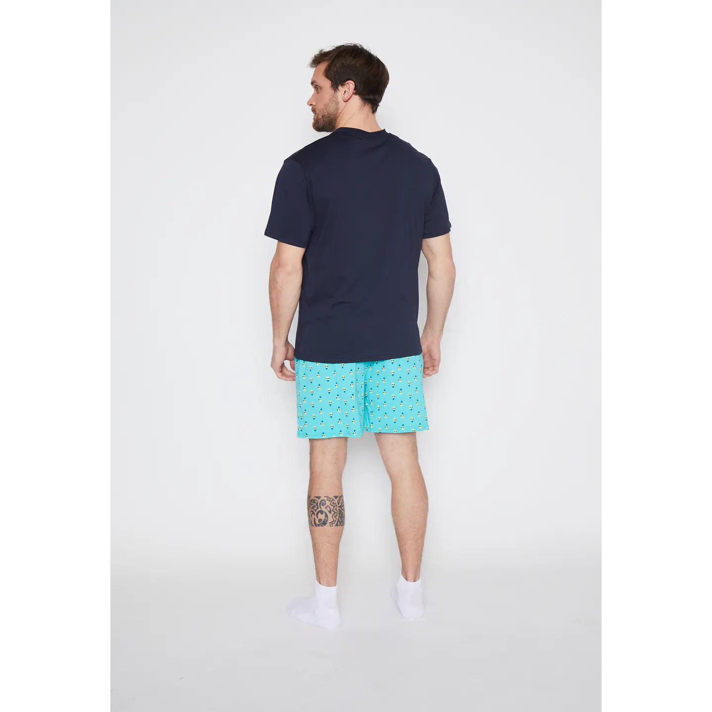 Pijama Corto Hombre Classic Negro Family Shop 3