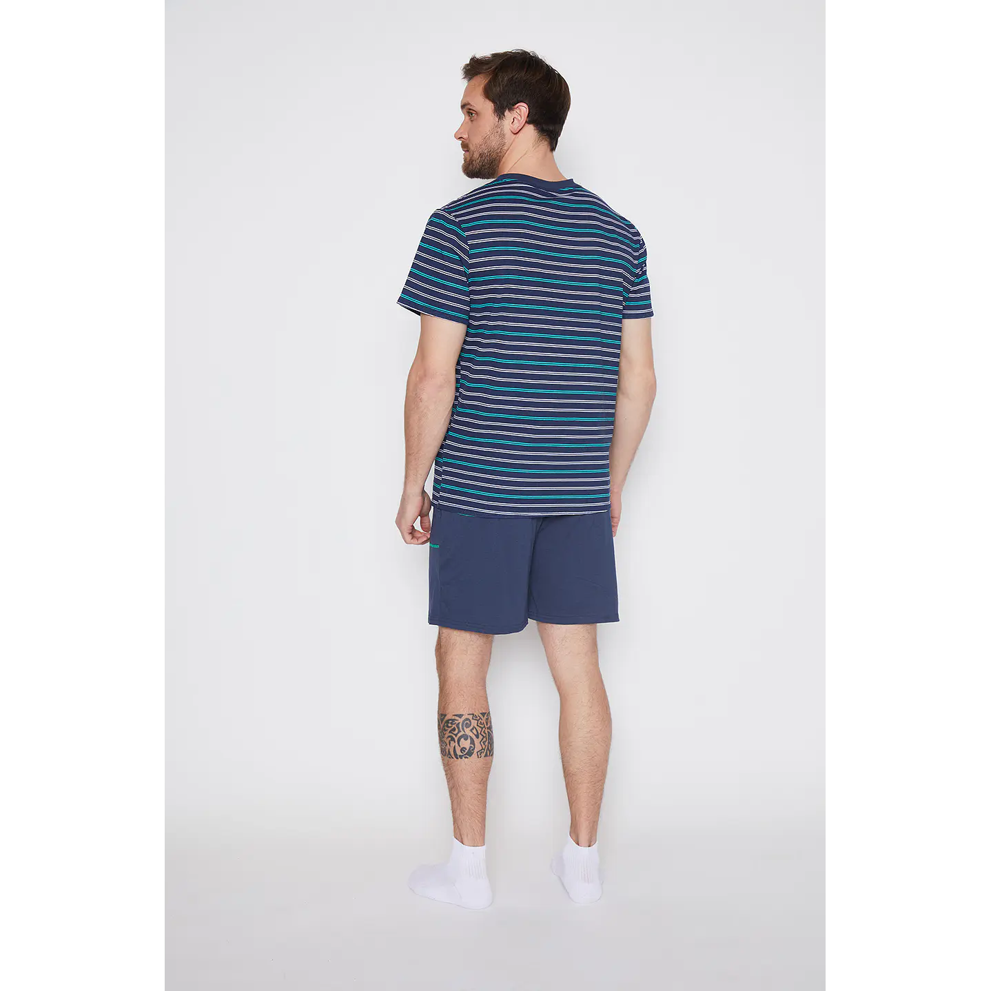 Pijama Corto Hombre Classic Azul Family Shop 3