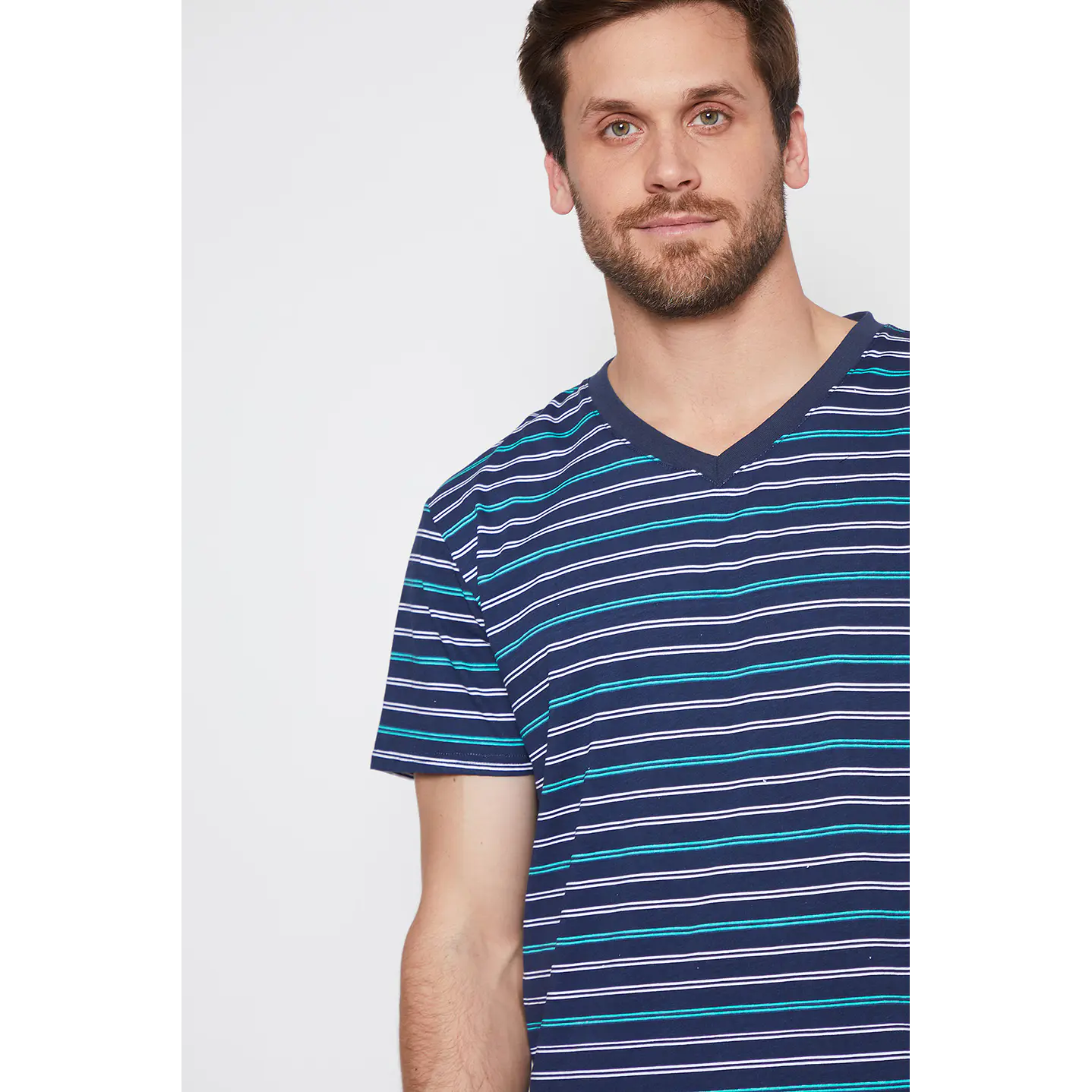 Pijama Corto Hombre Classic Azul Family Shop 4