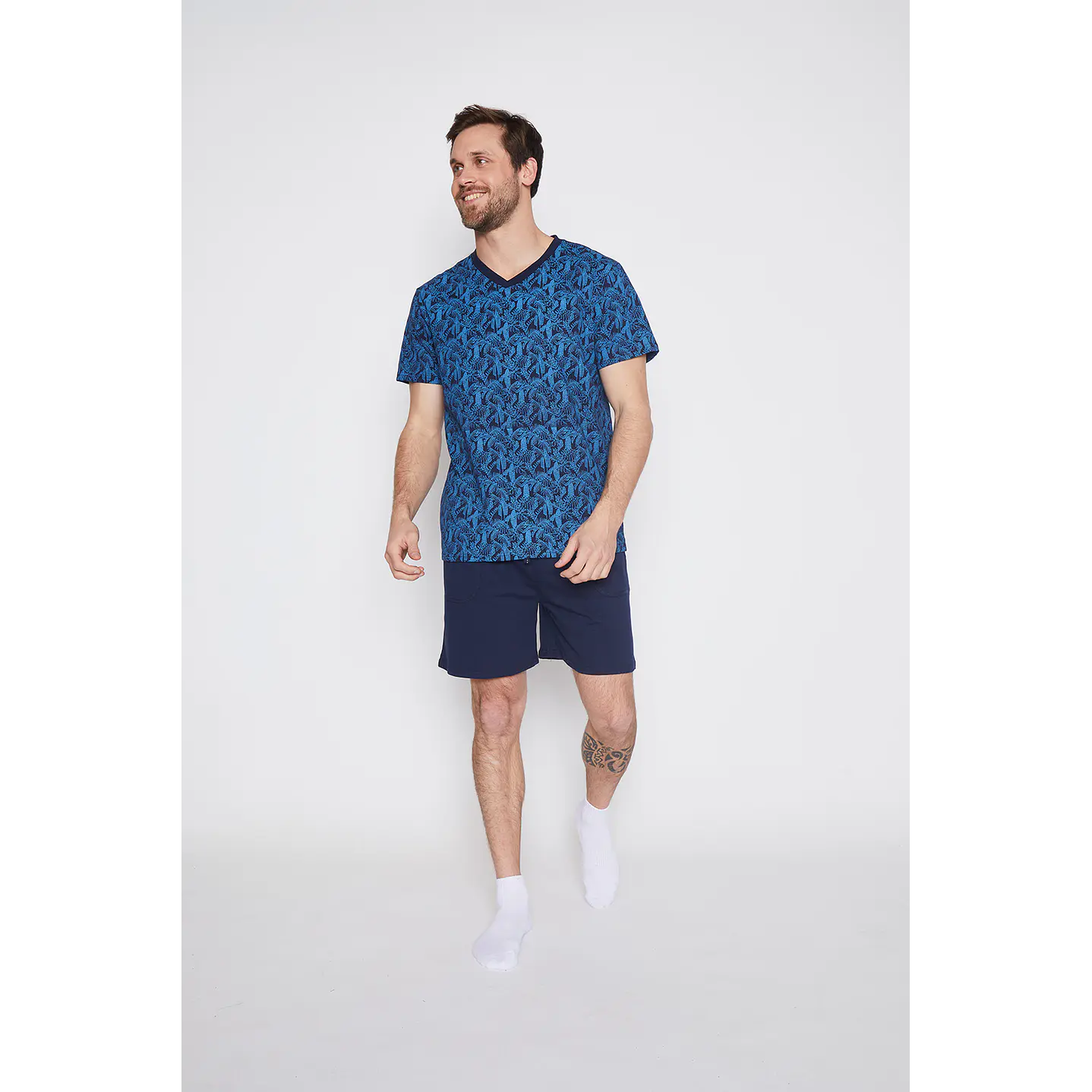 Pijama Corto Hombre Linea Azul Family Shop 1