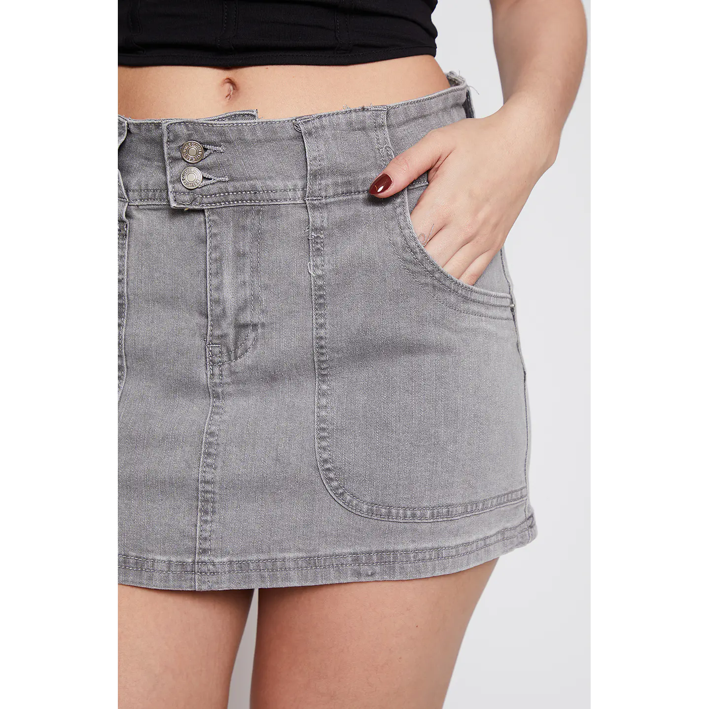 Faldas Mujer Denim Gris Familyshop 3