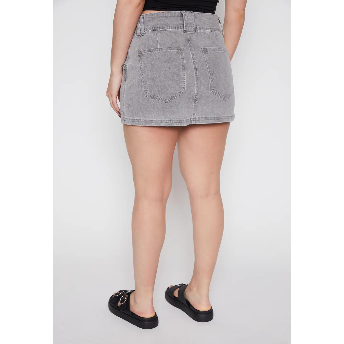 Faldas Mujer Denim Gris Familyshop 4