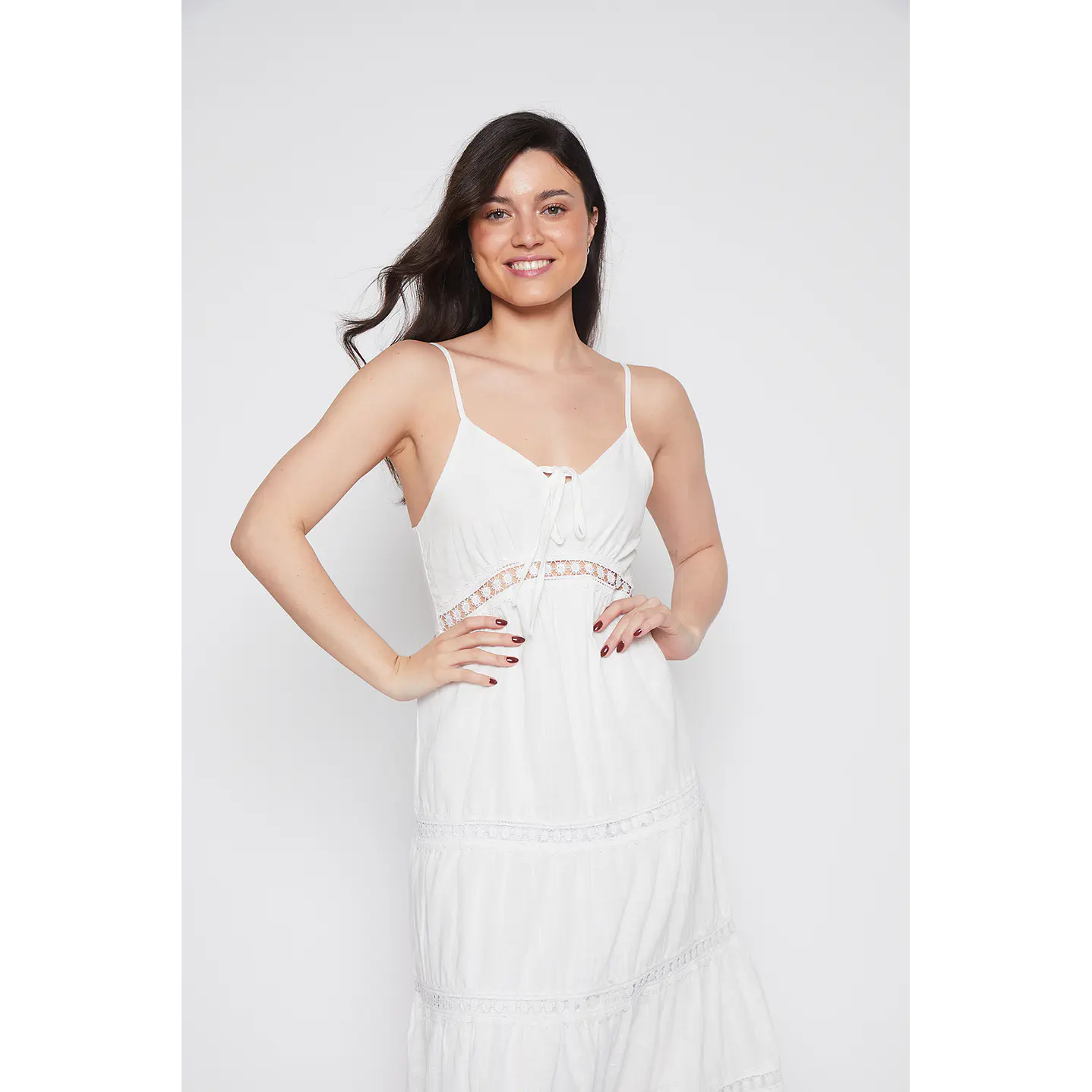 Vestido Mujer Largo Blanco Familyshop 2