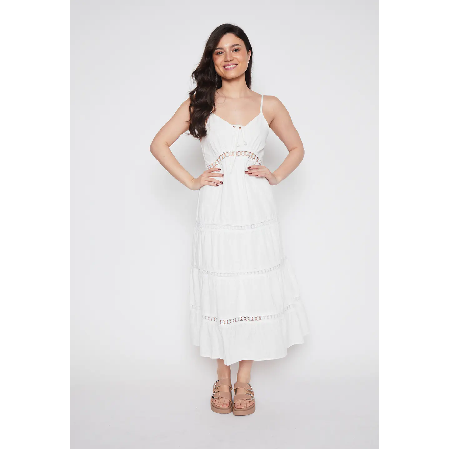 Vestido Mujer Largo Blanco Familyshop 1