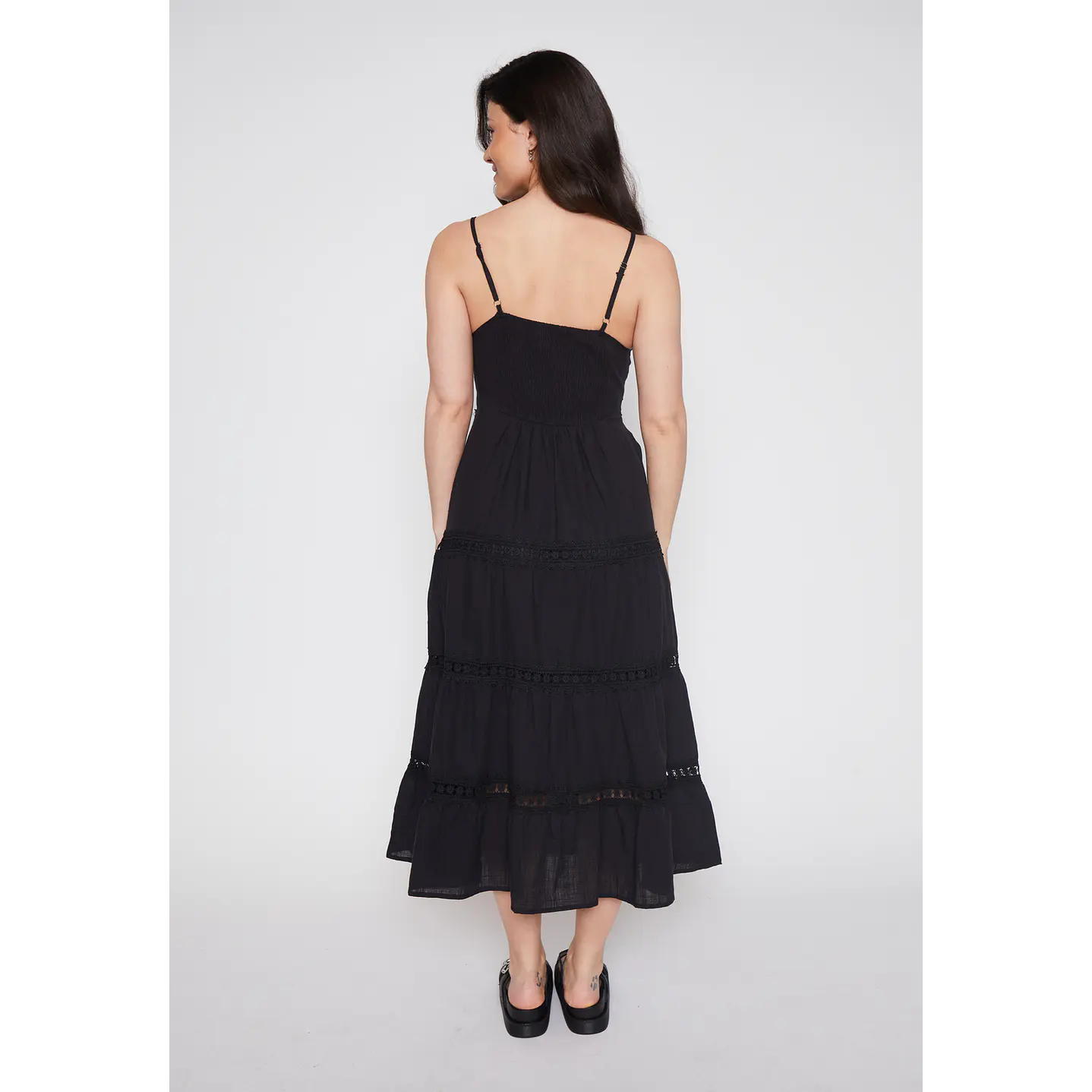 Vestido Mujer Largo Negro Familyshop 3