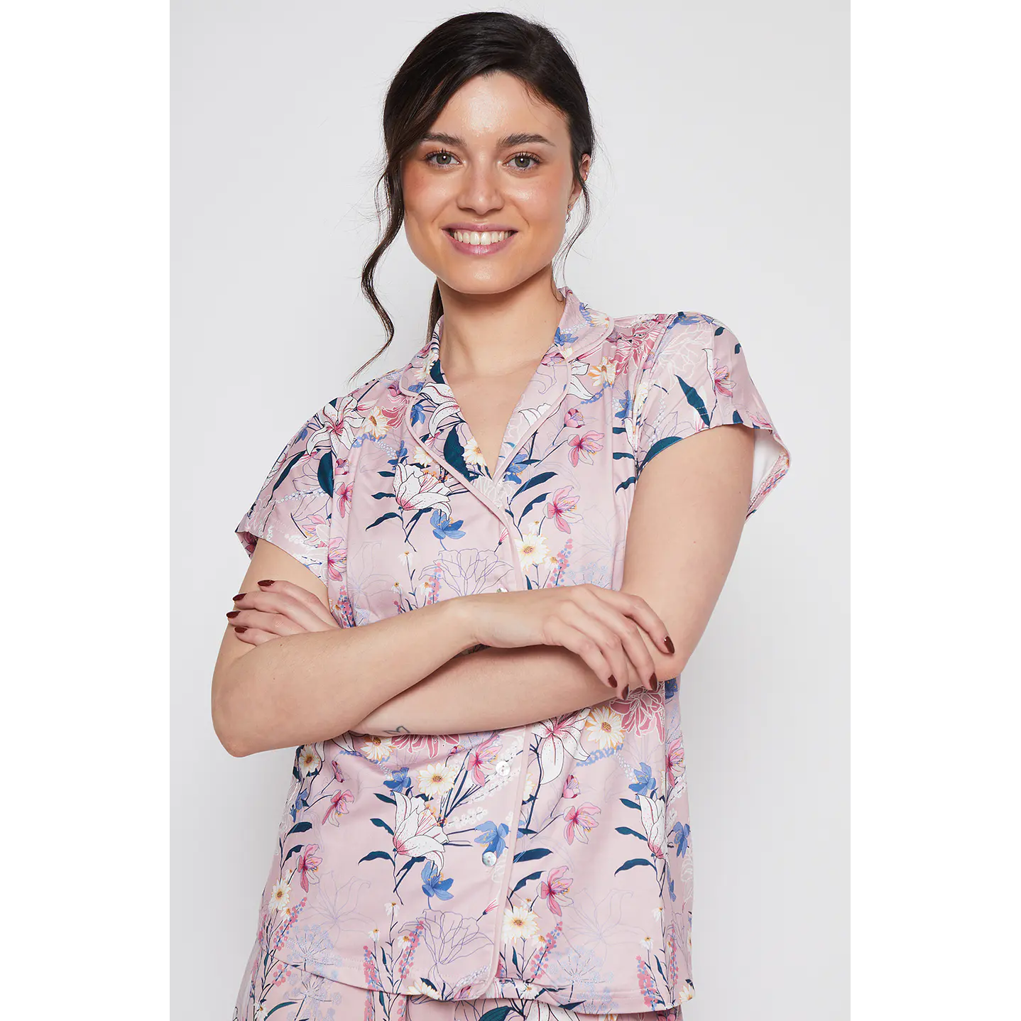 Pijama Corto Miami Mujer Rosado Familyshop 3