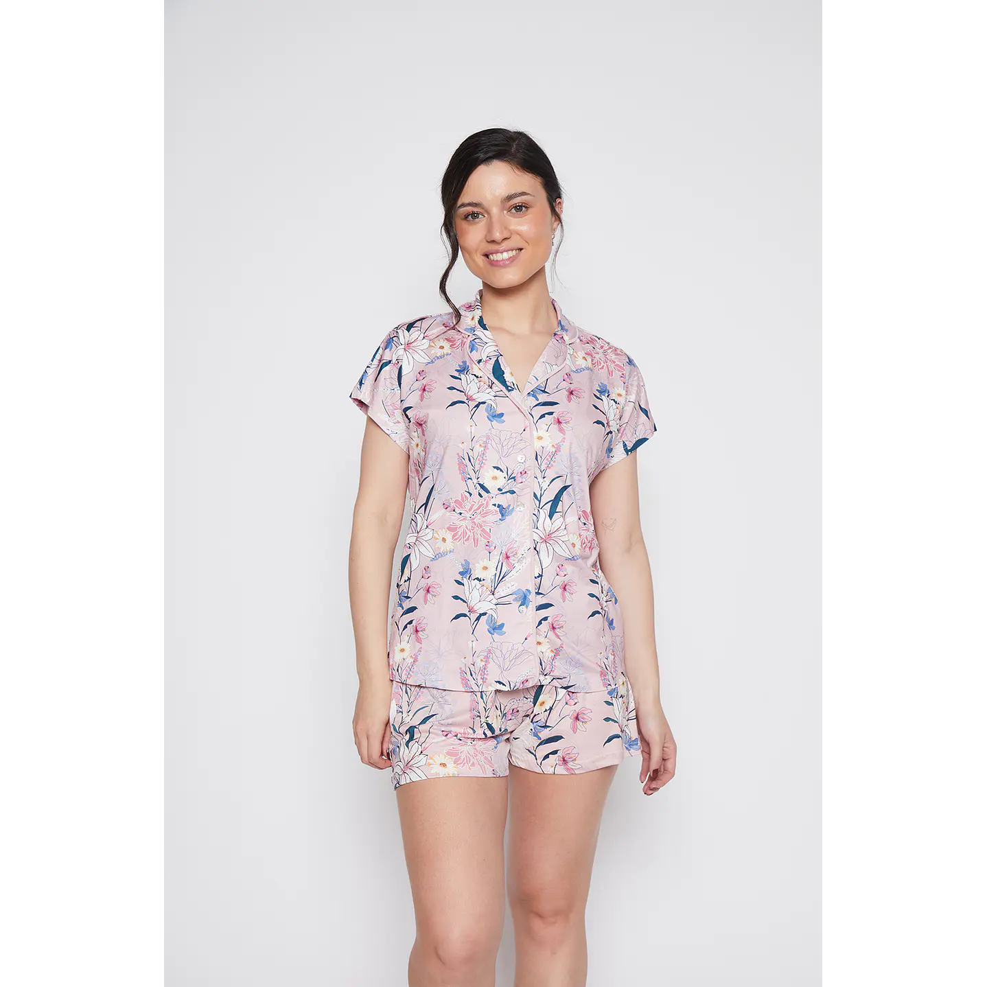 Pijama Corto Miami Mujer Rosado Familyshop 1