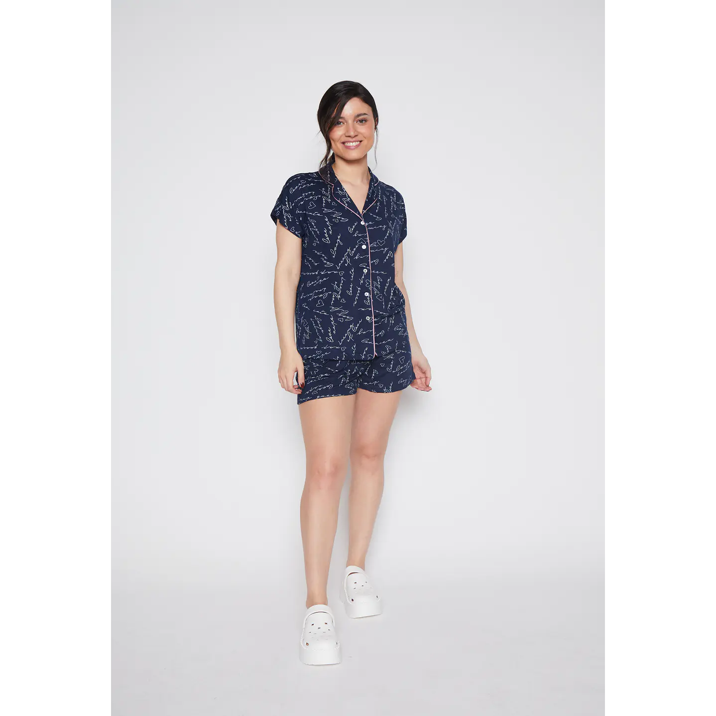Pijama Corto Azul Mujer Familyshop 1