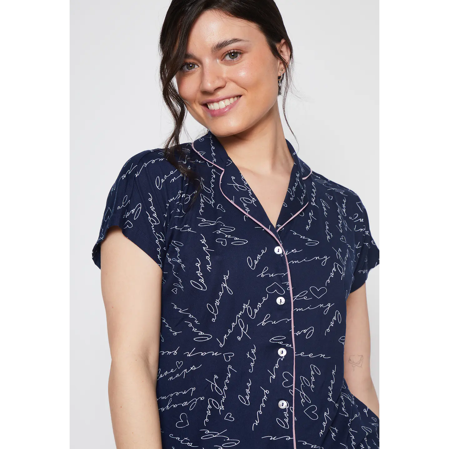 Pijama Corto Azul Mujer Familyshop 4
