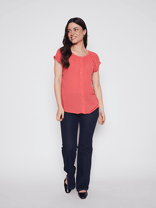 Blusa Mujer Manga Corta Sandia Familyshop