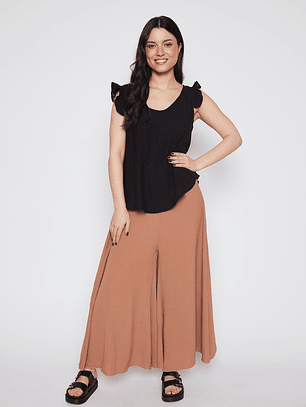 Pantalón Mujer Wide Leg Caramelo Familyshop