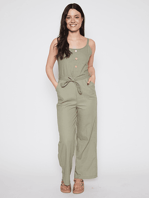 Enterito Mujer Lino Largo Verde Familyshop