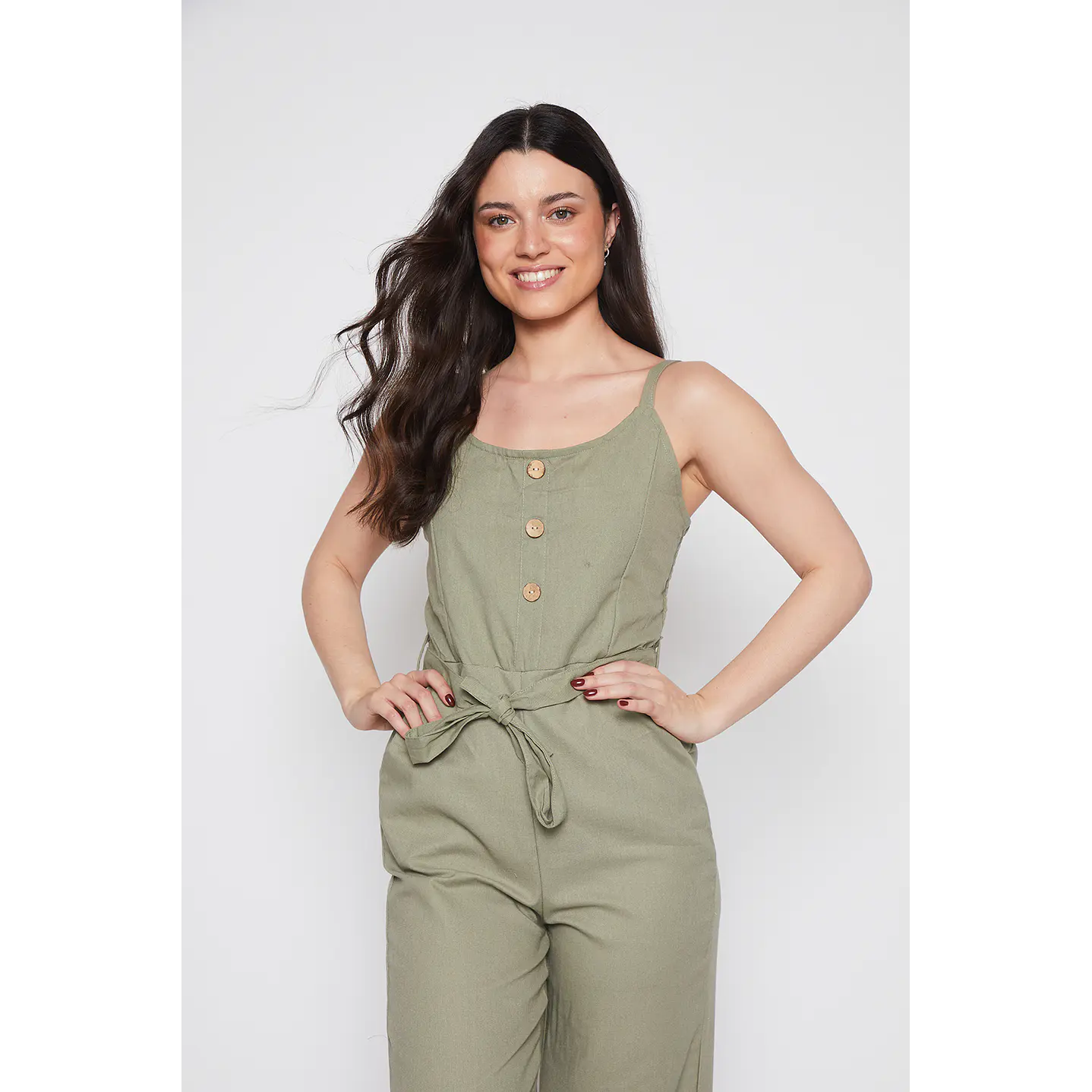 Enterito Mujer Lino Largo Verde Familyshop 2