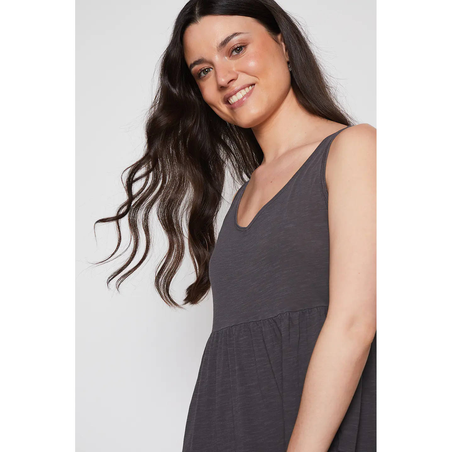 Vestido Mujer Sin Mangas Gris Familyshop 4
