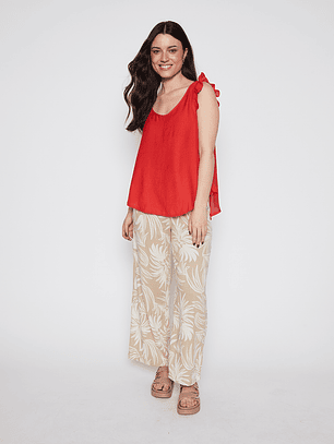 Polera Mujer Tirante Suelto Rojo Familyshop