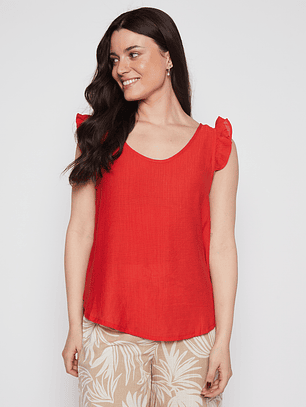 Polera Mujer Tirante Suelto Rojo Familyshop