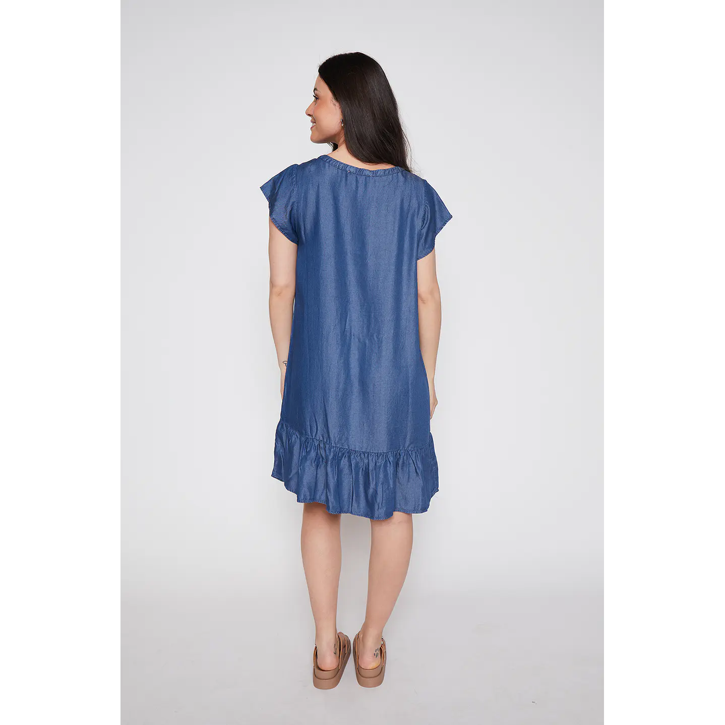 Vestido Mujer Chic Tencel Azul Familyshop 3