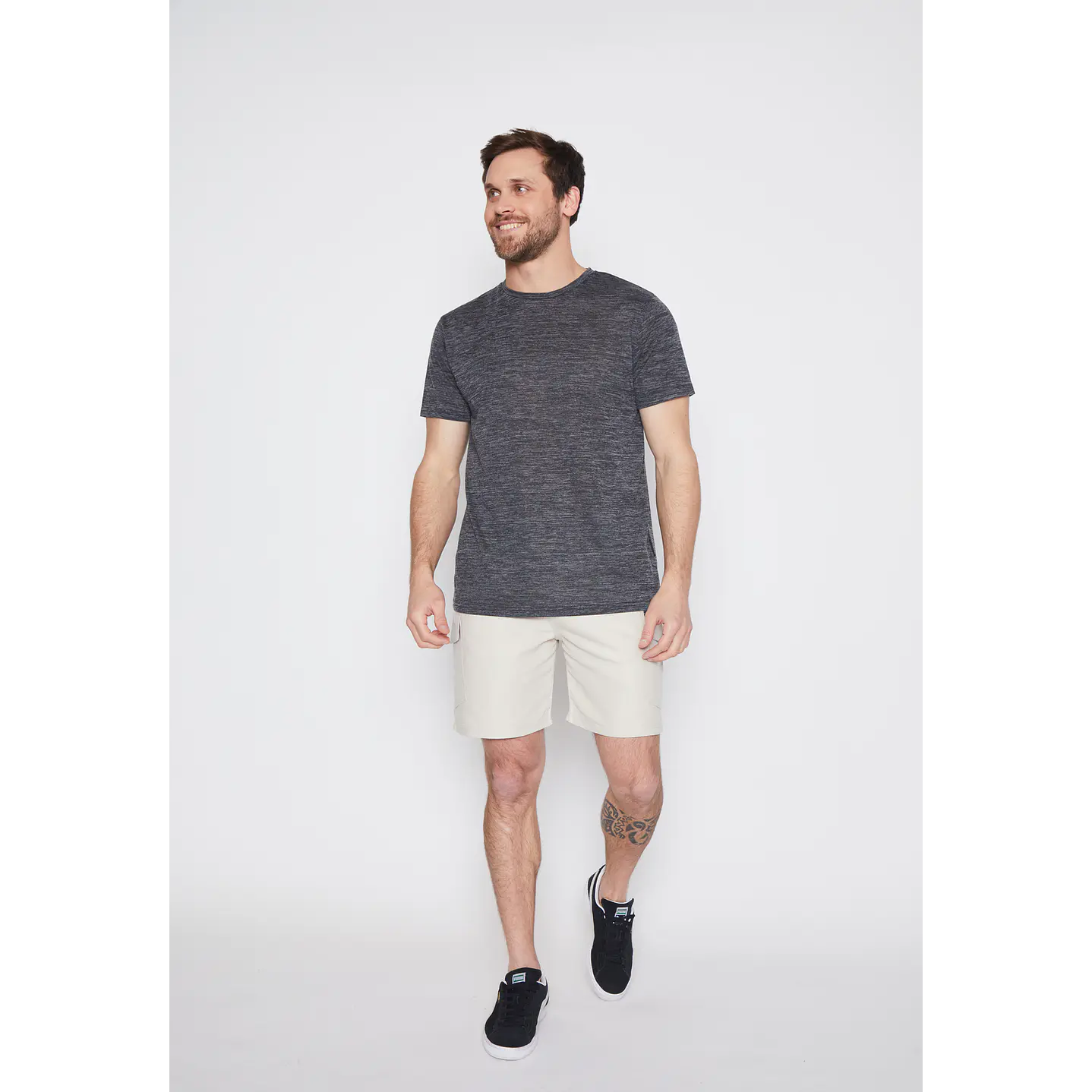 Polera Hombre Melange Gris Familyshop 2