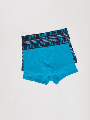 Bóxer Bipack Medio Hombre Liso Celeste Familyshop