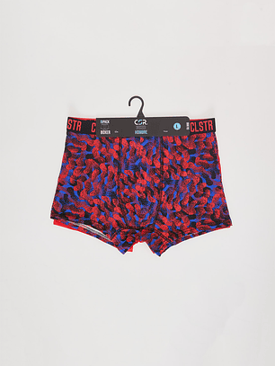 Bóxer Bipack Medio Hombre Liso Rojo Familyshop