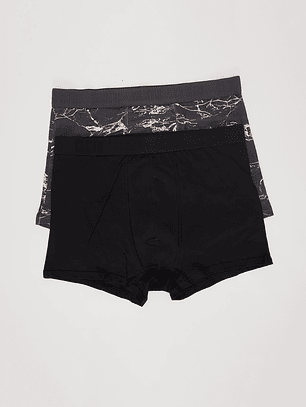 Bóxer Bipack Medio Hombre Liso Negro Familyshop