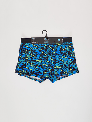 Bóxer Bipack Medio Hombre Camuflado Azul Familyshop