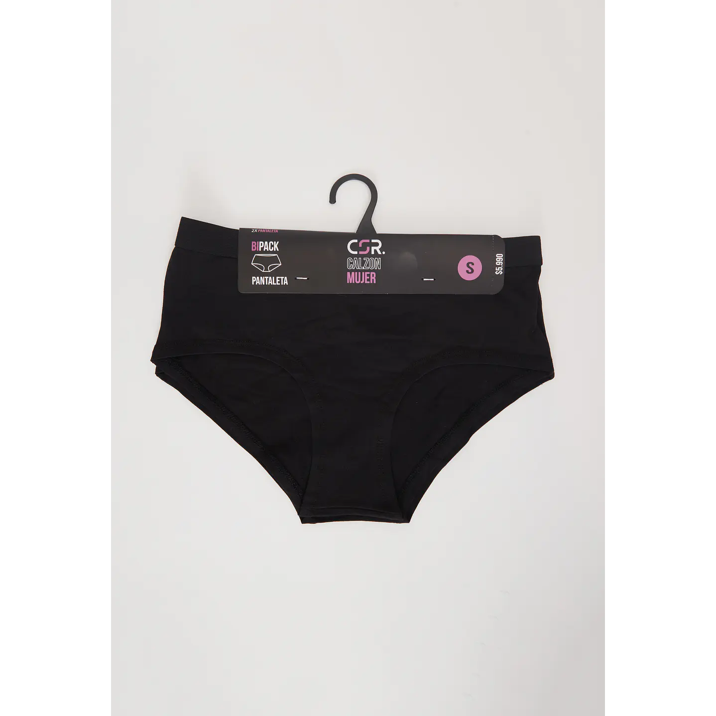Calzón Bipack Pantaleta Banda Mujer Negro Familyshop 2