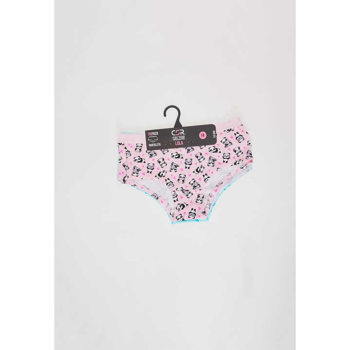Calzón Tripack Pantaleta Lola Diseño Rosado Familyshop 3
