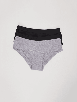 Calzón Bipack Pantaleta Lola Basic Gris Familyshop
