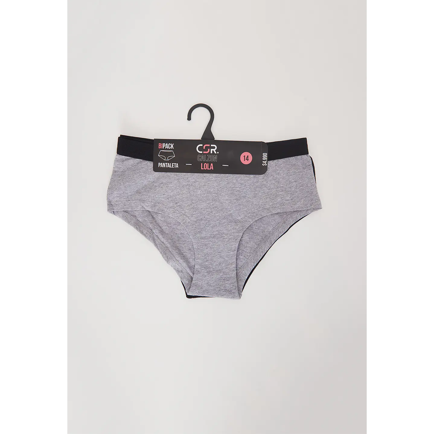 Calzón Bipack Pantaleta Lola Basic Gris Familyshop 3