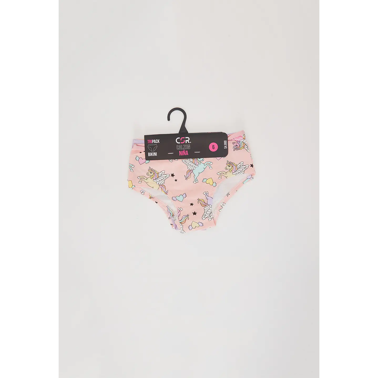Calzón Tripack Bikini Diseño Rosado Niña Familyshop 2