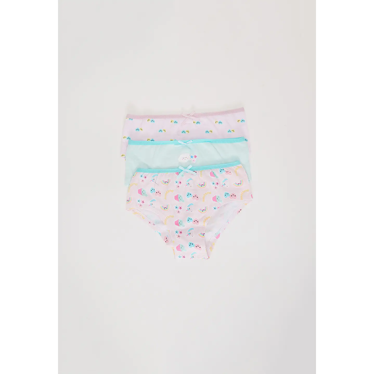 Calzón Tripack Bikini Diseño Niña Celeste Familyshop 1