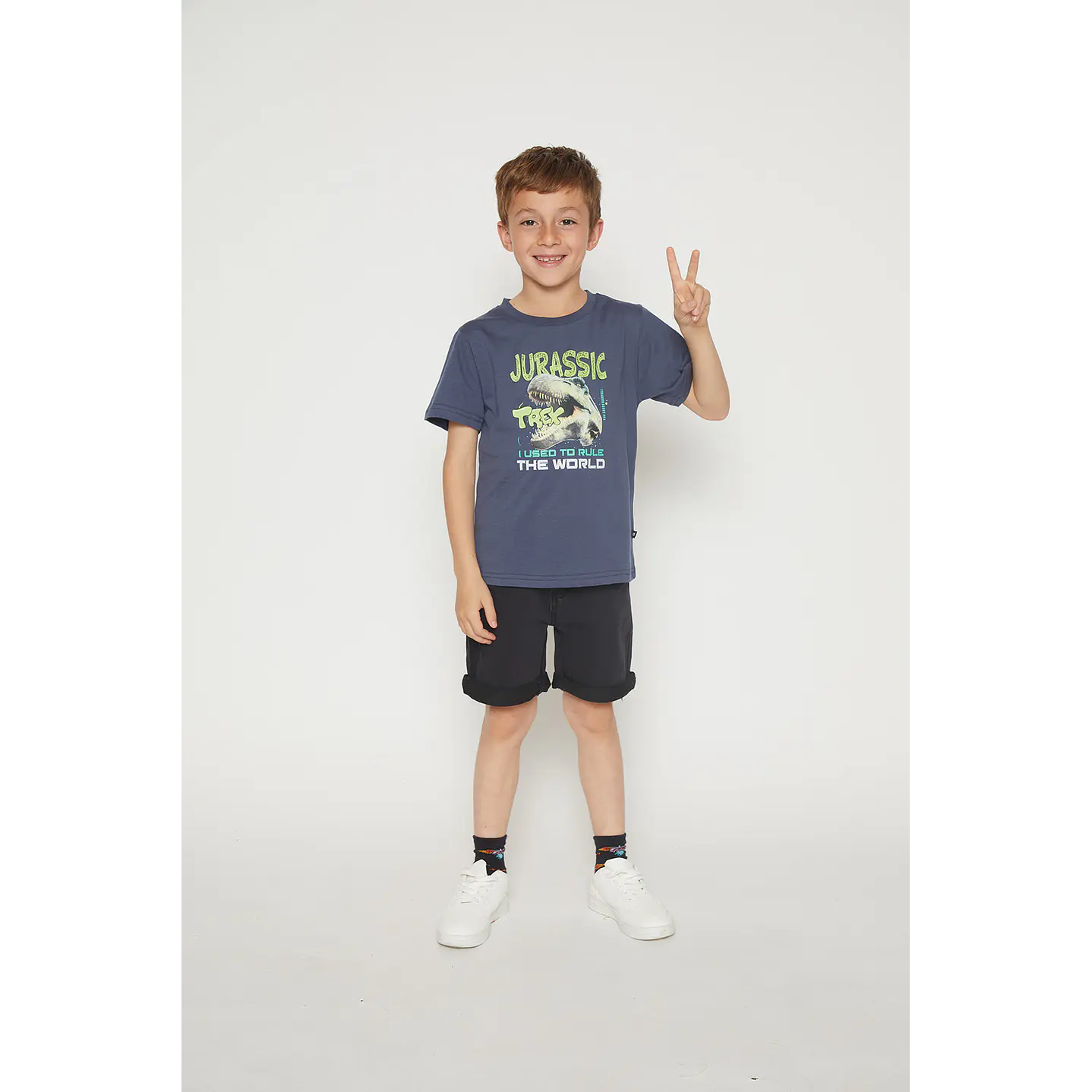 Polera Niño Basic Trex Azul Familyshop 3