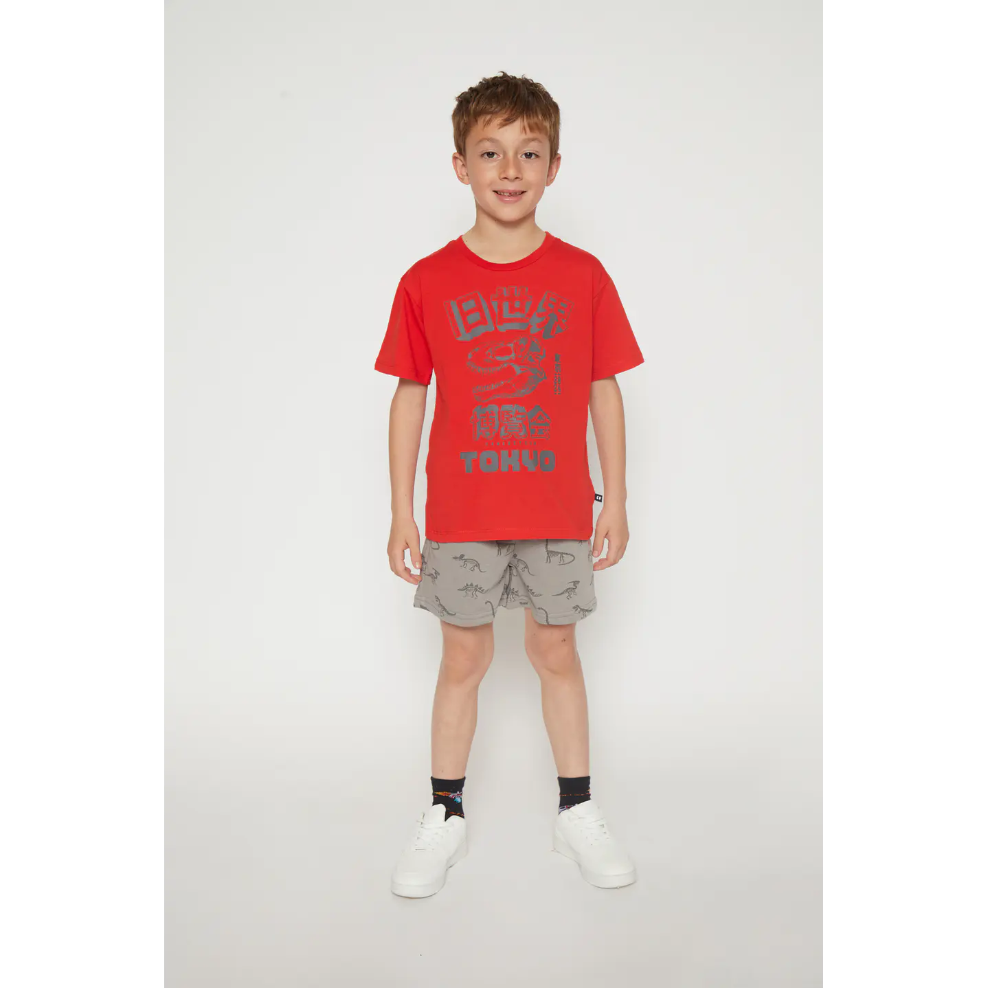 Bermuda Niño Dino Gris Familyshop 3
