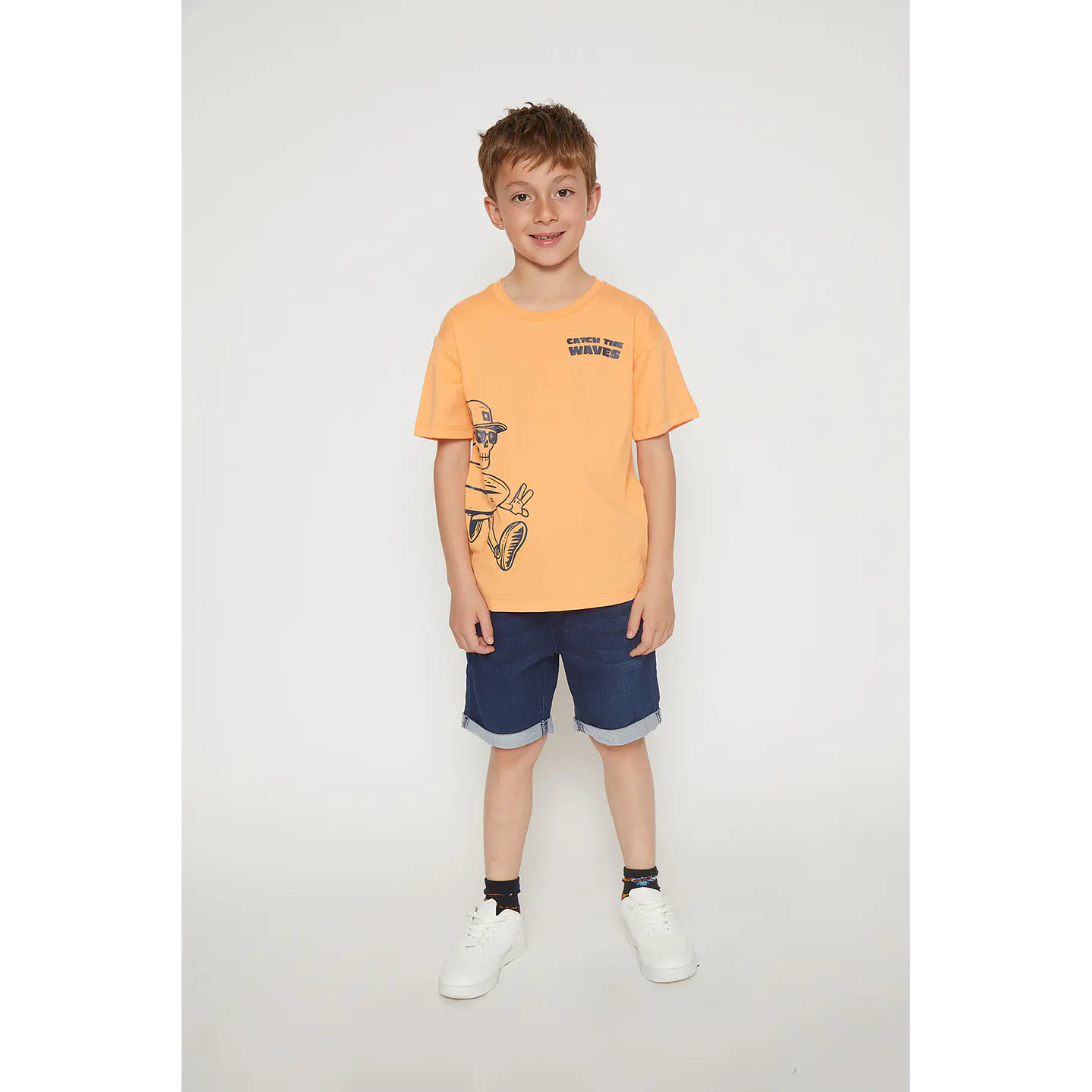 Bermuda Niño Pretina Elástica Azul Familyshop 3