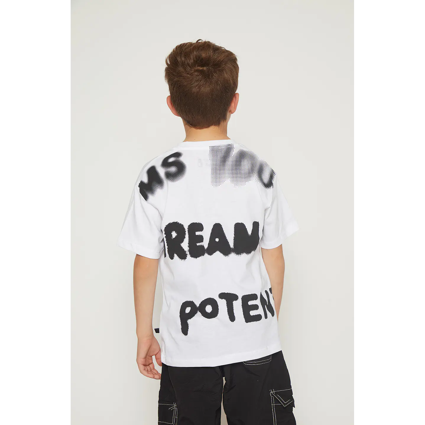 Polera Niño Letras Urban Blanco Familyshop 2