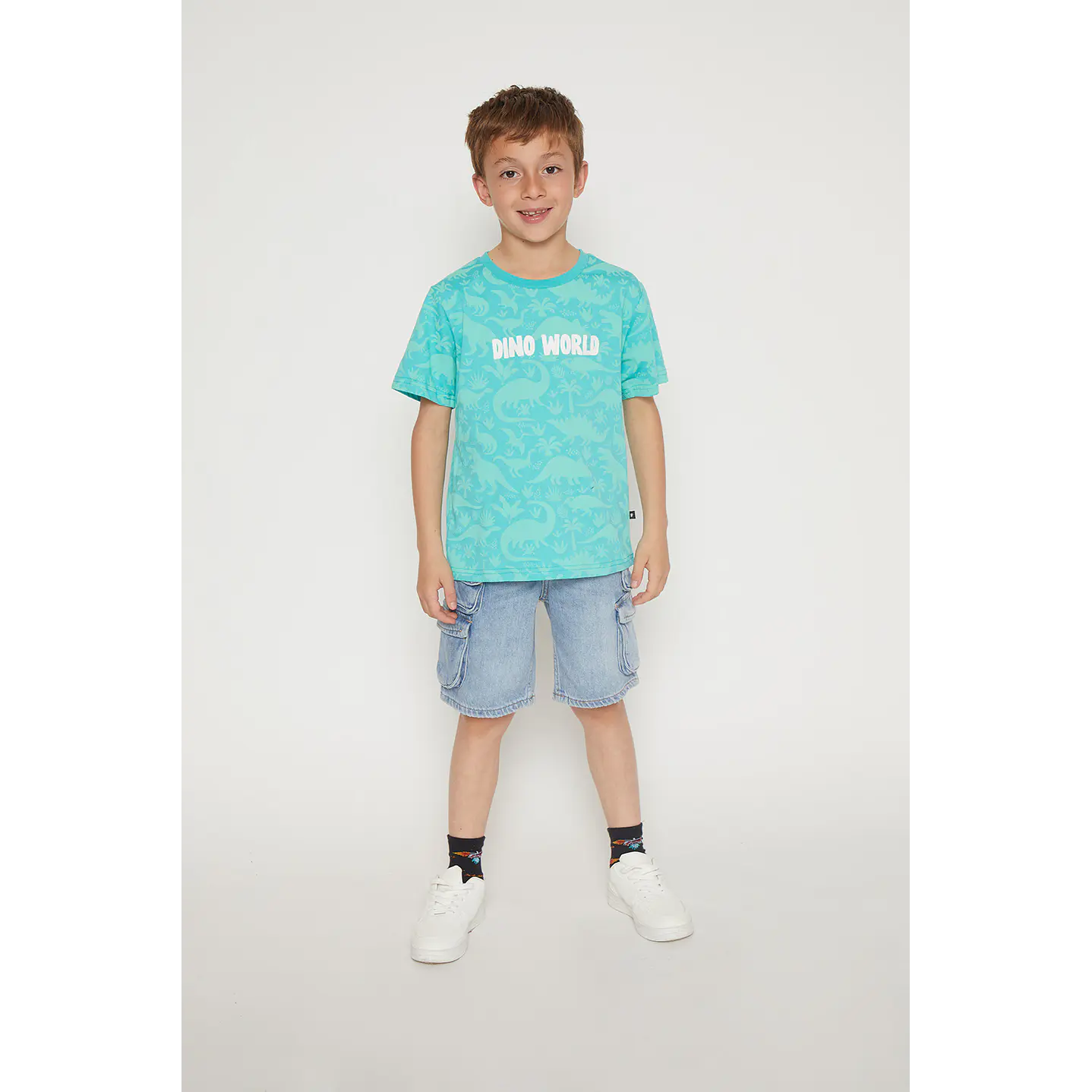 Polera Niño Rapport Manga Corta Verde Familyshop 3