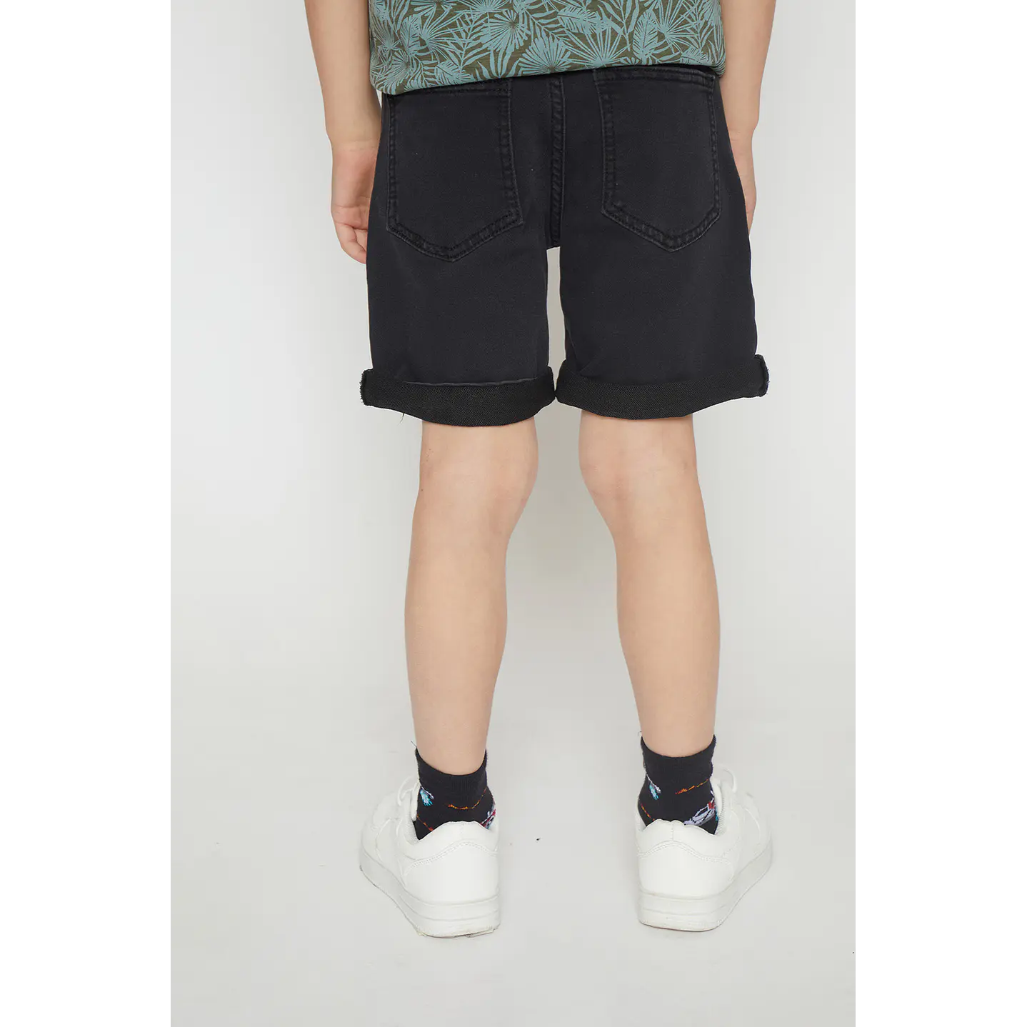 Bermuda Niño Denim Roll Up Negro Familyshop 2
