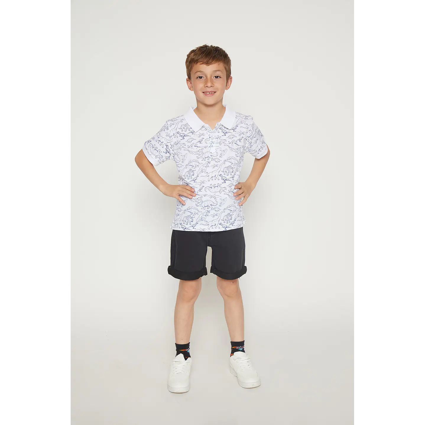 Polera Niño Pique Blanco Familyshop 3