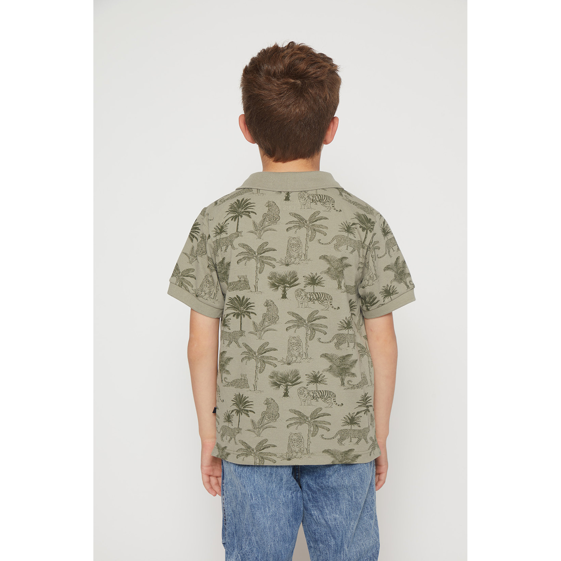 Polera Niño Pique Rapport Manga Corta Verde Familyshop 2