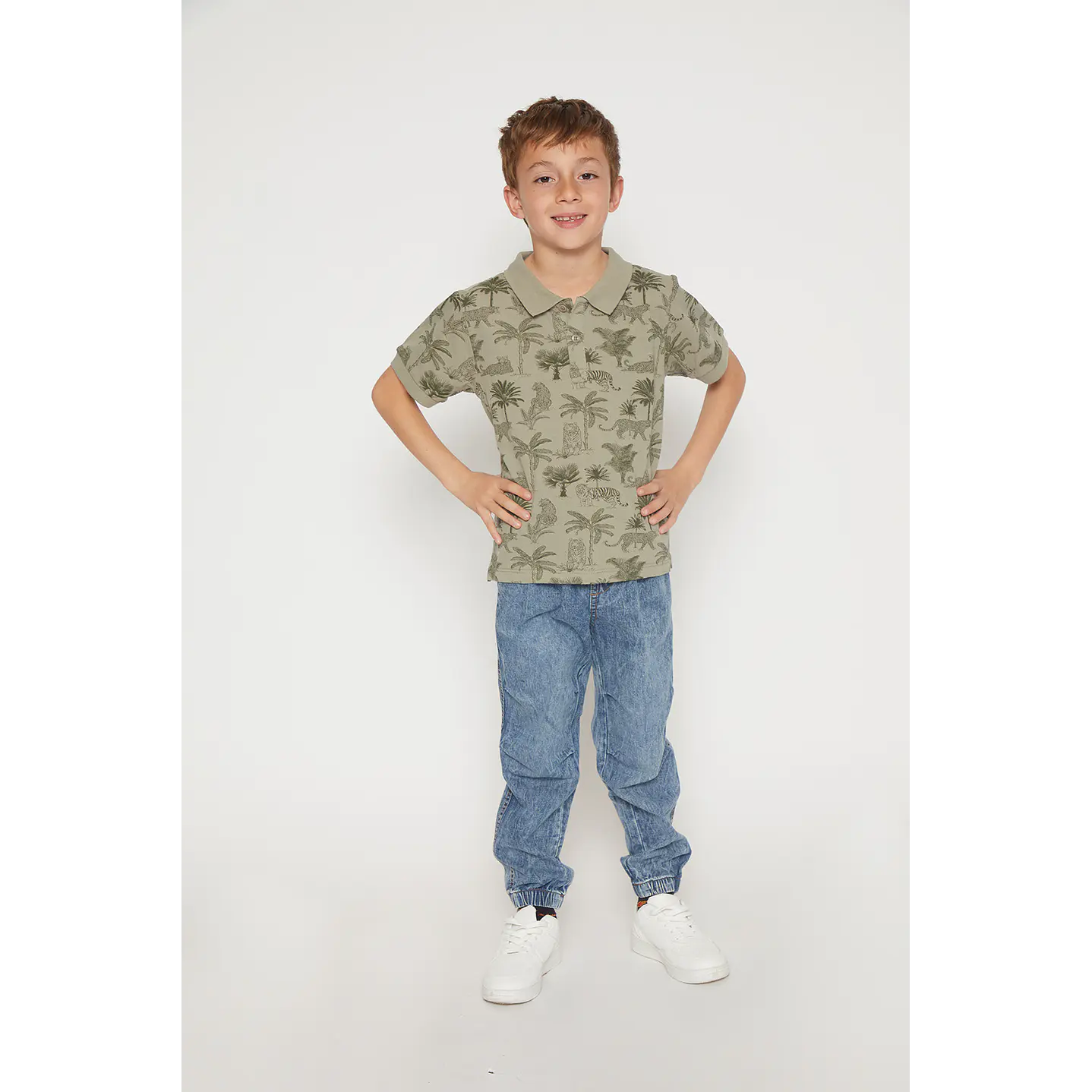 Polera Niño Pique Verde Familyshop 3