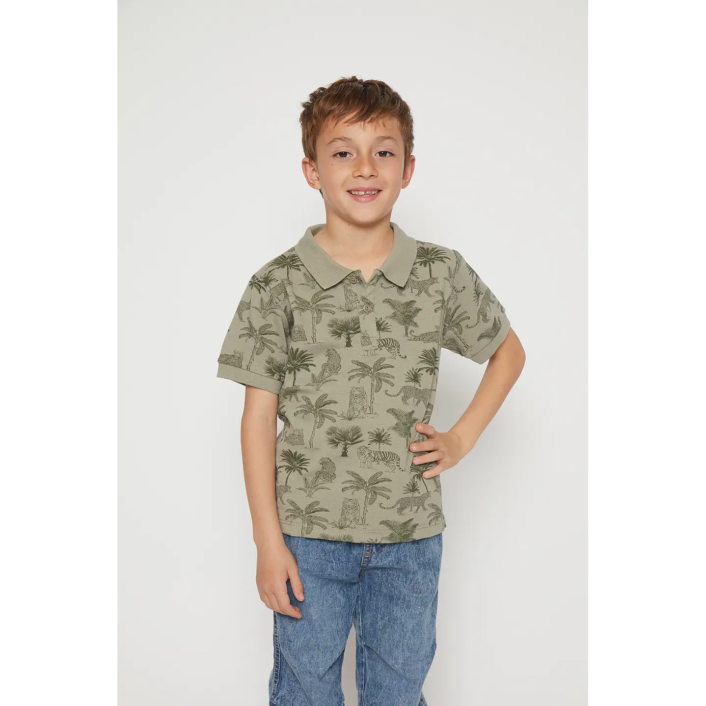 Polera Niño Pique Verde Familyshop 1